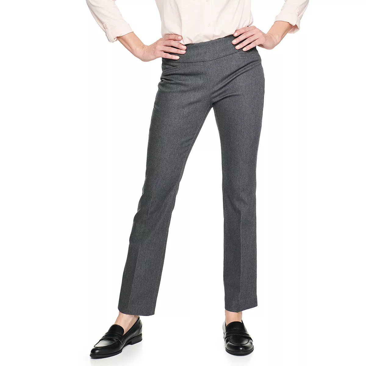 Petite Croft & Barrow® Effortless Stretch Pull-On Bootcut Pants | Kohl's