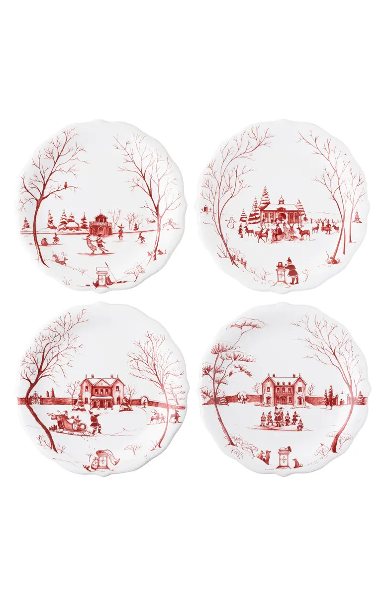 Juliska Country Estate Winter Frolic Set of 4 Party Plates | Nordstrom | Nordstrom