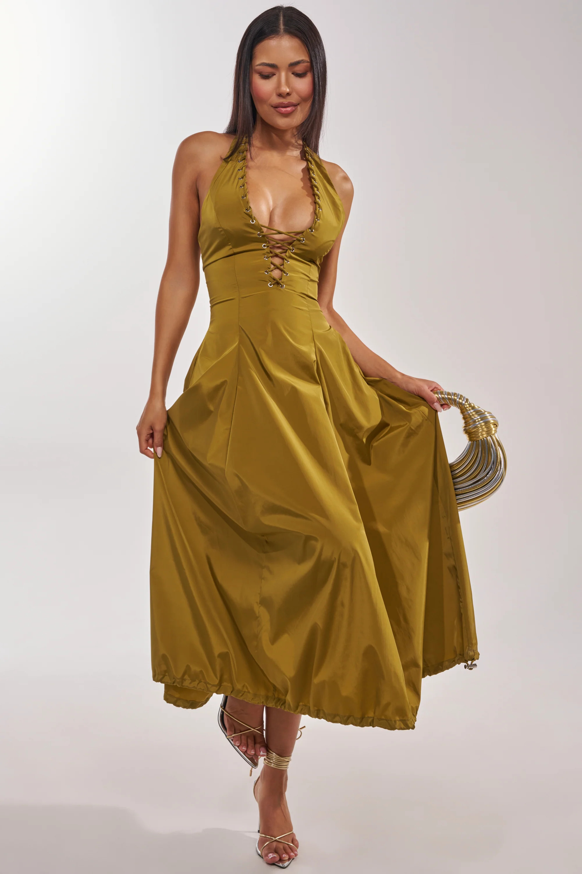 SOMETHING LIGHT NYLON MAXI DRESS | AKIRA
