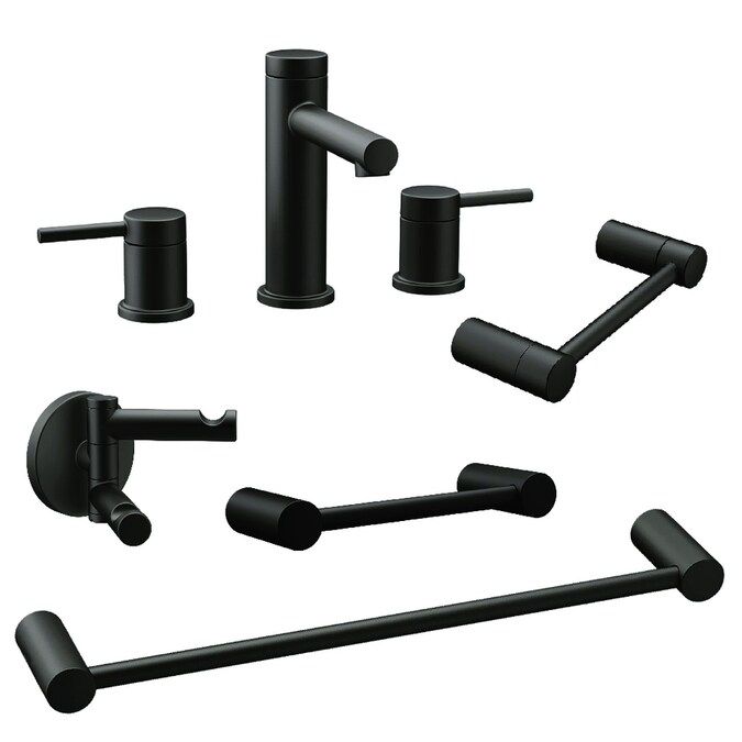 Moen Align Matte Black Bathroom Hardware Set at Lowes.com | Lowe's