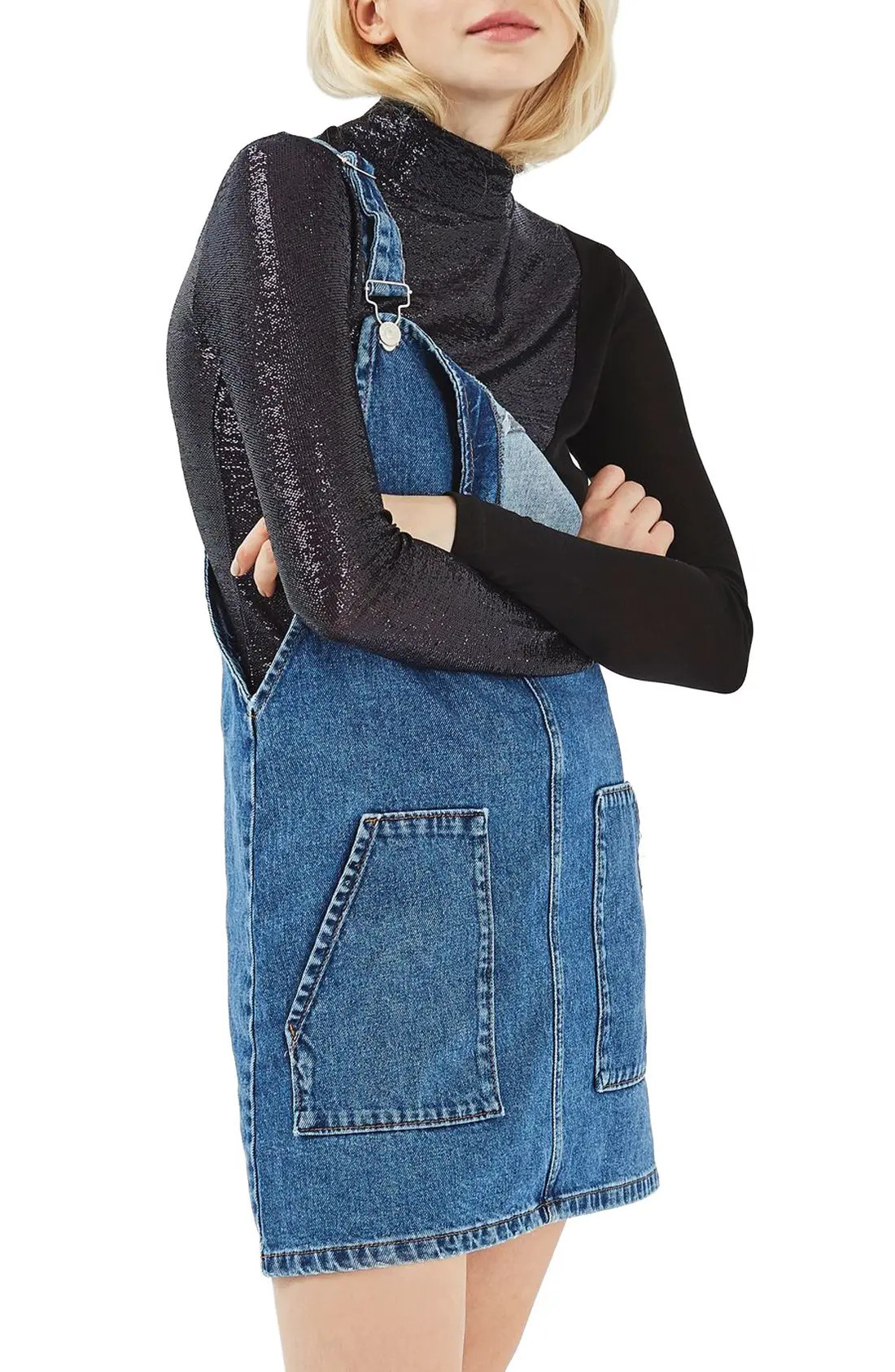 Denim Pinafore Dress | Nordstrom
