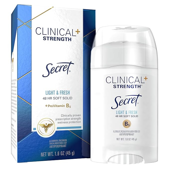 Secret Clinical Strength Soft Solid Deodorant, Light and Fresh, 1.6 Oz. | Amazon (US)