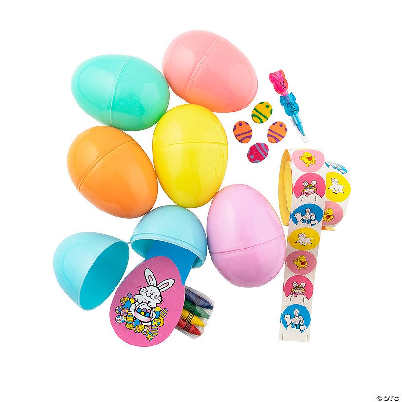 3" Large Pastel Stationery-Filled Easter Eggs - 24 Pc. | Oriental Trading Company