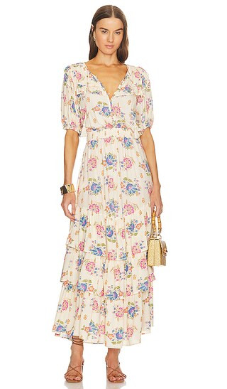 Solstice Ruffle Gown in Cream | Revolve Clothing (Global)