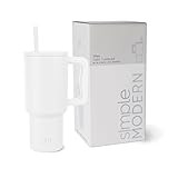Simple Modern 30 oz Tumbler with Handle and Straw Lid | Insulated Cup Reusable Stainless Steel Water Bottle Travel Mug Cupholder Friendly | Gifts for Women Men Him Her | Trek Collection | Winter White | Amazon (US)