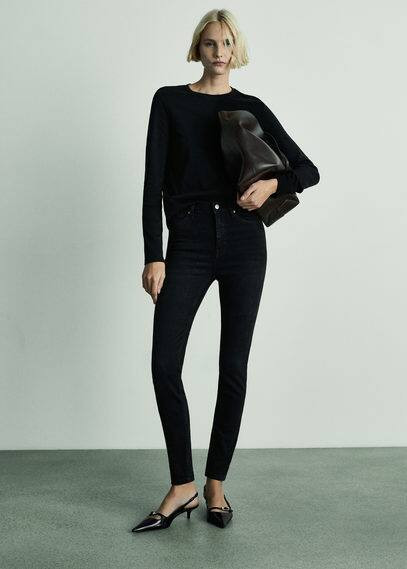 MANGO - High-rise skinny jeans black denim - 1 - Woman | Mango Canada