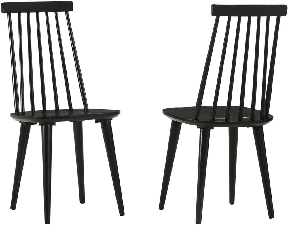 Duhome Dining Chairs Set of 2 Wood, Black Spindle Side Kitchen Room Country Farmhouse Chairs | Amazon (US)