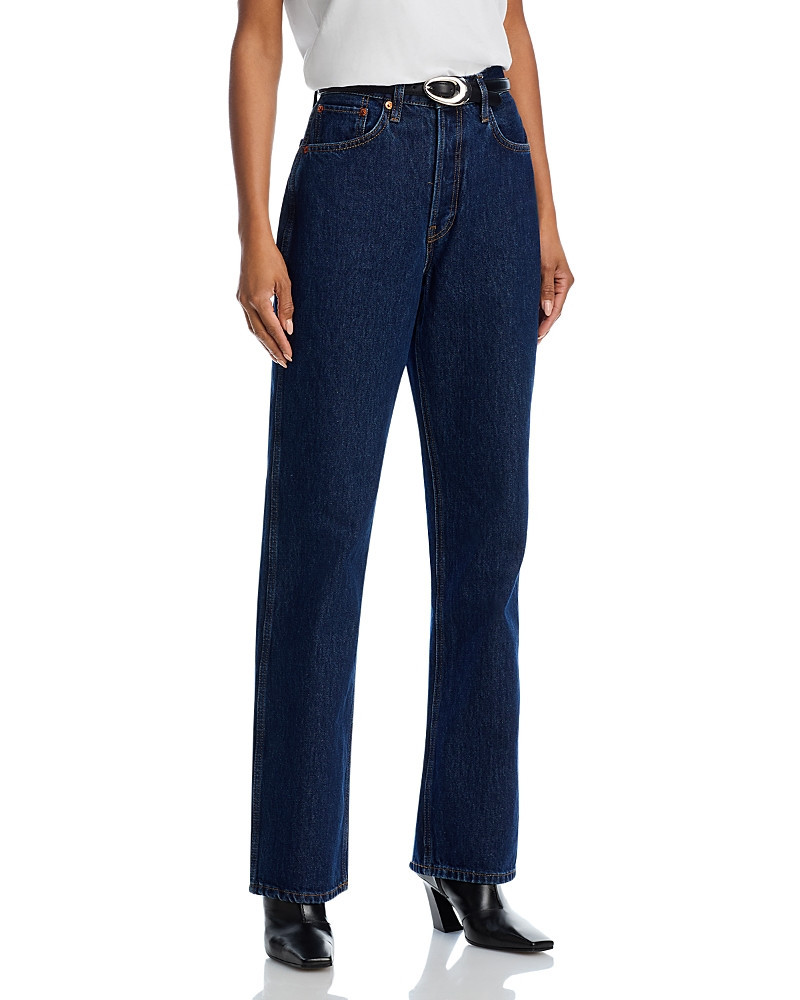 Re/Done 90s High Rise Loose Straight Jeans in Heritage Rinse | Bloomingdale's (US)