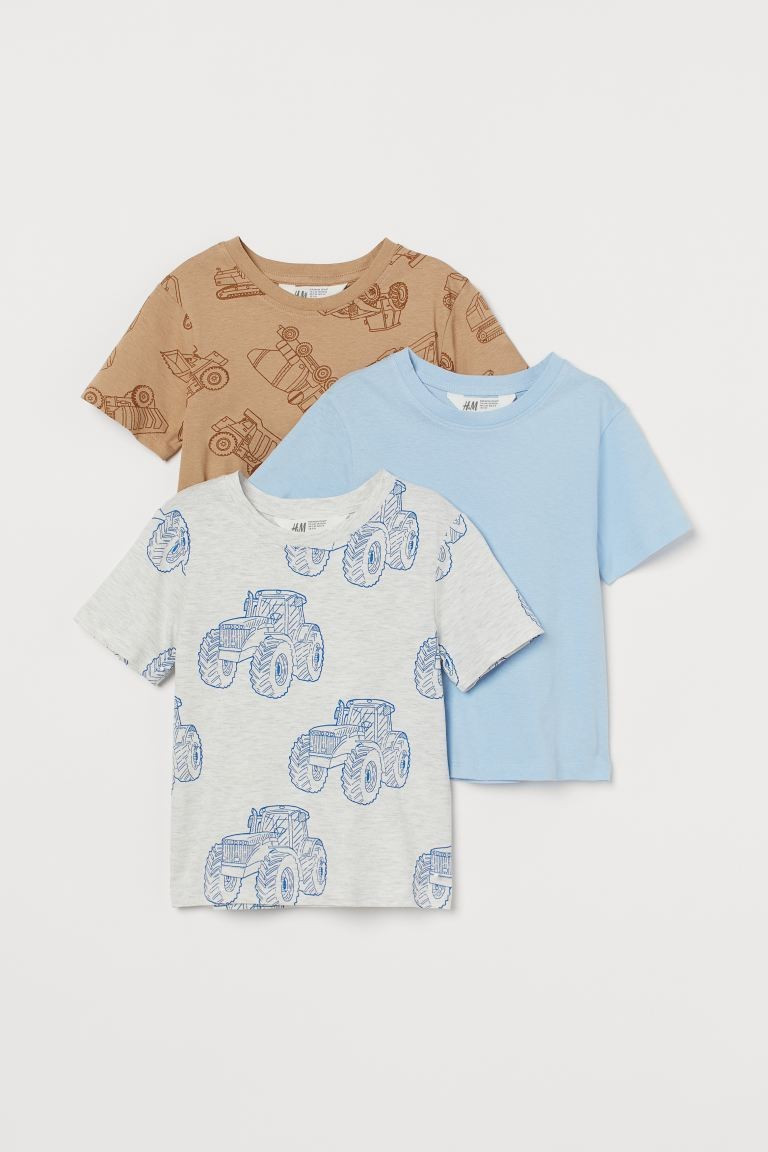 3-pack Printed T-shirts | H&M (US + CA)