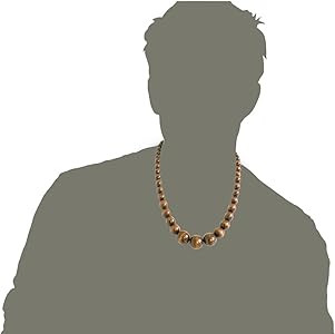 Xianli Wang Natural Wood Beads Necklace for Men Women Wooden Chain Unisex Chunky Bead Necklaces | Amazon (US)