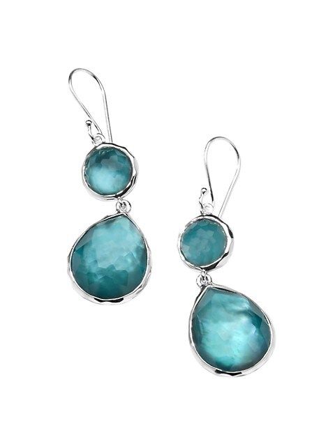 Wonderland Sterling Silver, Rock Crystal & Mother-Of-Pearl Double-Drop Earrings | Saks Fifth Avenue