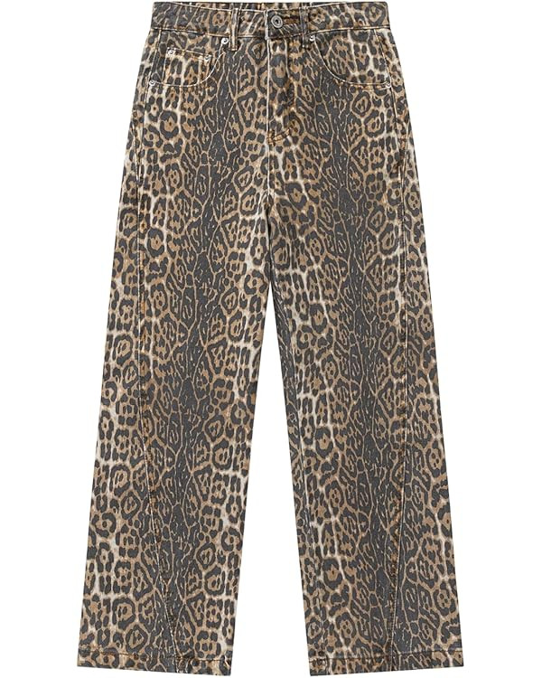 Y2k Pants Leopard Print Pants Straight Leg Jeans Baggy Jeans Oversized Pants Wide Leg Jeans | Amazon (US)