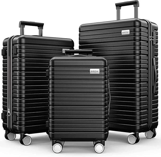 BEOW Expandable Luggage Sets Clearance 3 Piece Hardshell Lightweight PC+ABS Suitcase Spinner Whee... | Amazon (US)