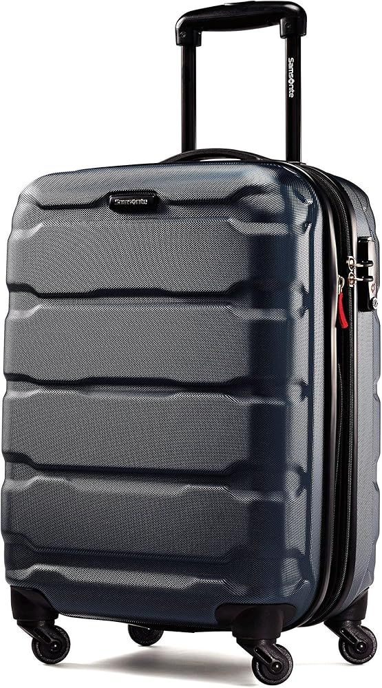 Samsonite Omni PC Hardside Expandable Luggage with Spinner Wheels, Navy, Carry-On 20-Inch | Amazon (US)