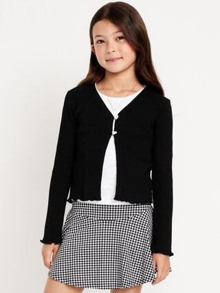 Button-Front Ribbed Cardigan for Girls | Old Navy | Old Navy (US)