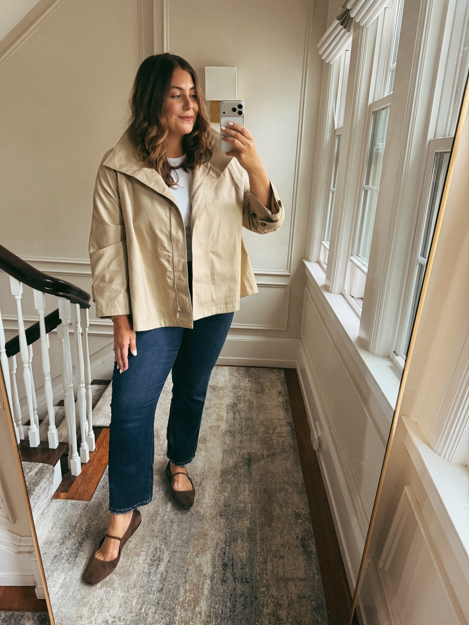 Wearing size XL in jacket, 16Plus in jeans, XXL Tall in shirt. Use CARALYN15 at Good American

#LTKootd #LTKSeasonal #LTKPlusSize