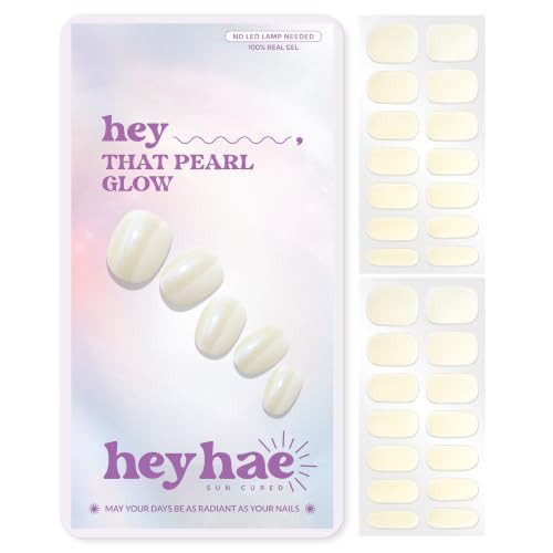 Heyhae Semi Cured Gel Nail Strips No Lamp Needed - that Pearl Glow | Amazon (US)