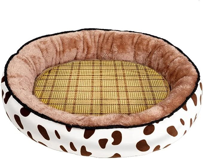 N/A Round Pet Bed for Dogs Kennel Soft Washable Sleeping Cushion Breathable Indoor Comfy Mat Pad ... | Amazon (US)