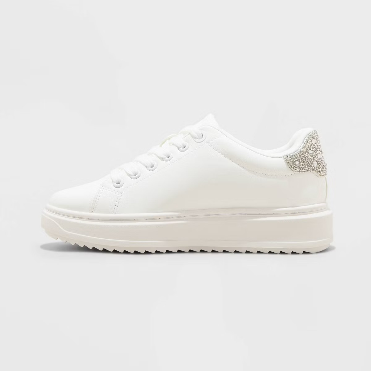 Women's Peggy Rhinestone Fashion Sneakers - A New Day™ Silver | Target