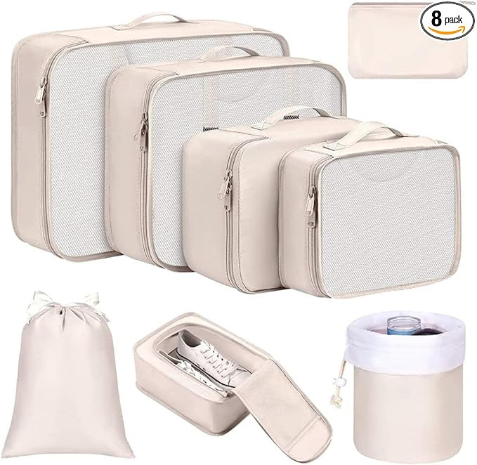 DIMJ Packing Cubes for Travel, Luggage Organizer Bags Foldable Packing Cubes for Suitcase Lightwe... | Amazon (US)