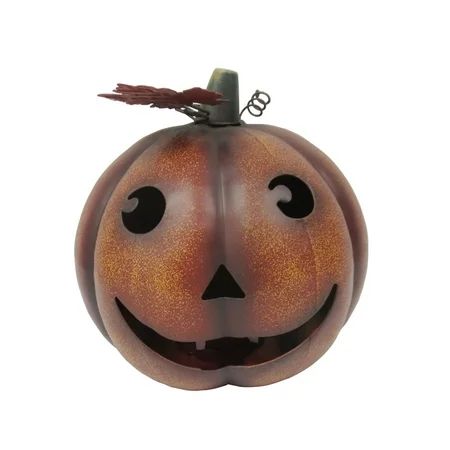 Metal Jack O Lantern Pumpkin tabletop tea-light candle holder | Walmart (US)