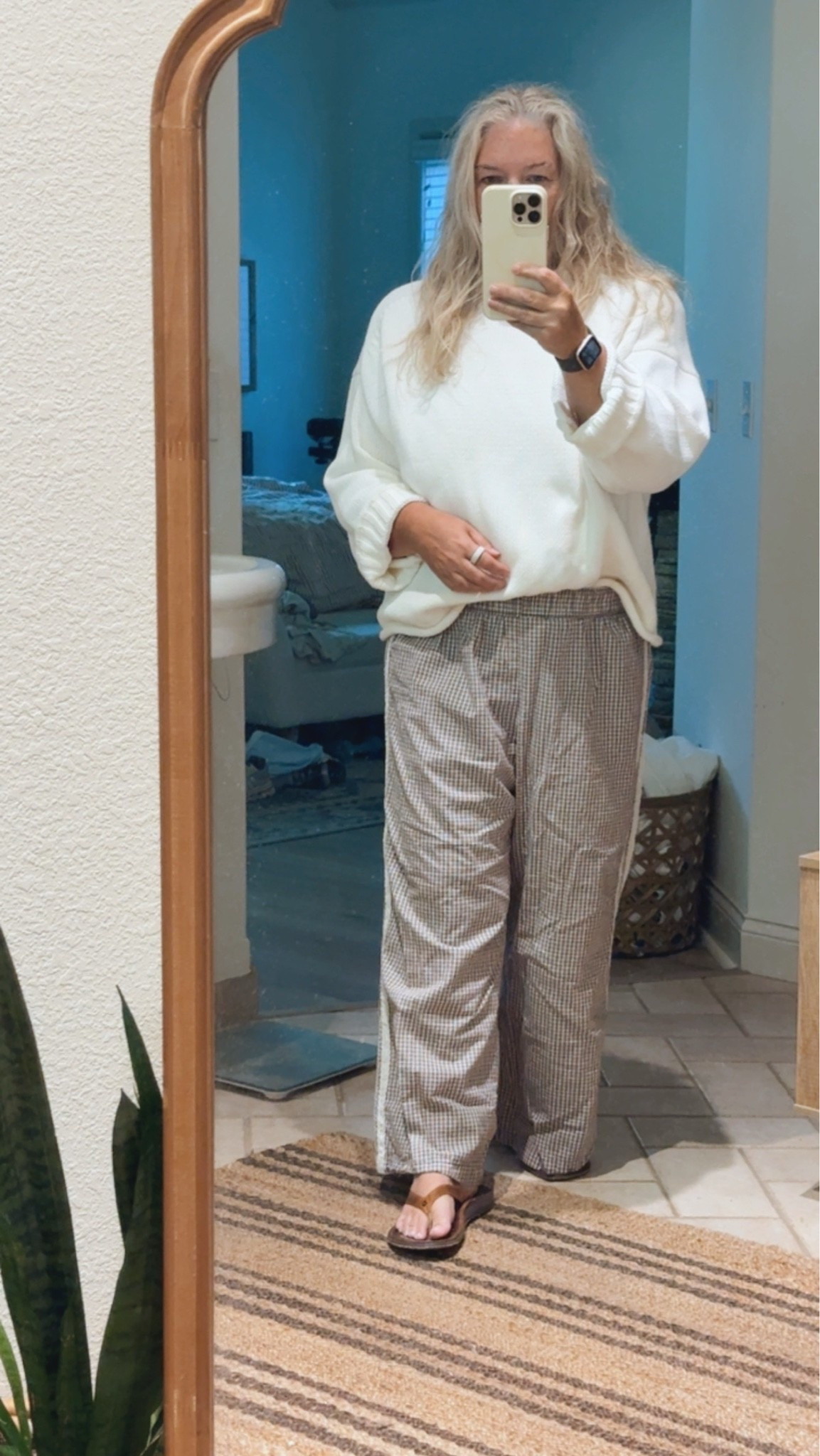 Chilly Summer Mornings Require an @jcrew rollneck sweater! #vacationoutfit #summersweater wearing a medium in the sweater, large in the pants

#LTKootd #LTKSeasonal #LTKOver40