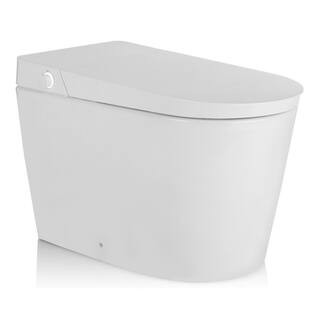 UXT Pearl 1.28 GPF Elongated Smart Toilet With Next Gen Bidet Tech in White, Auto Open, Auto Flush, Endless Warm Water | The Home Depot