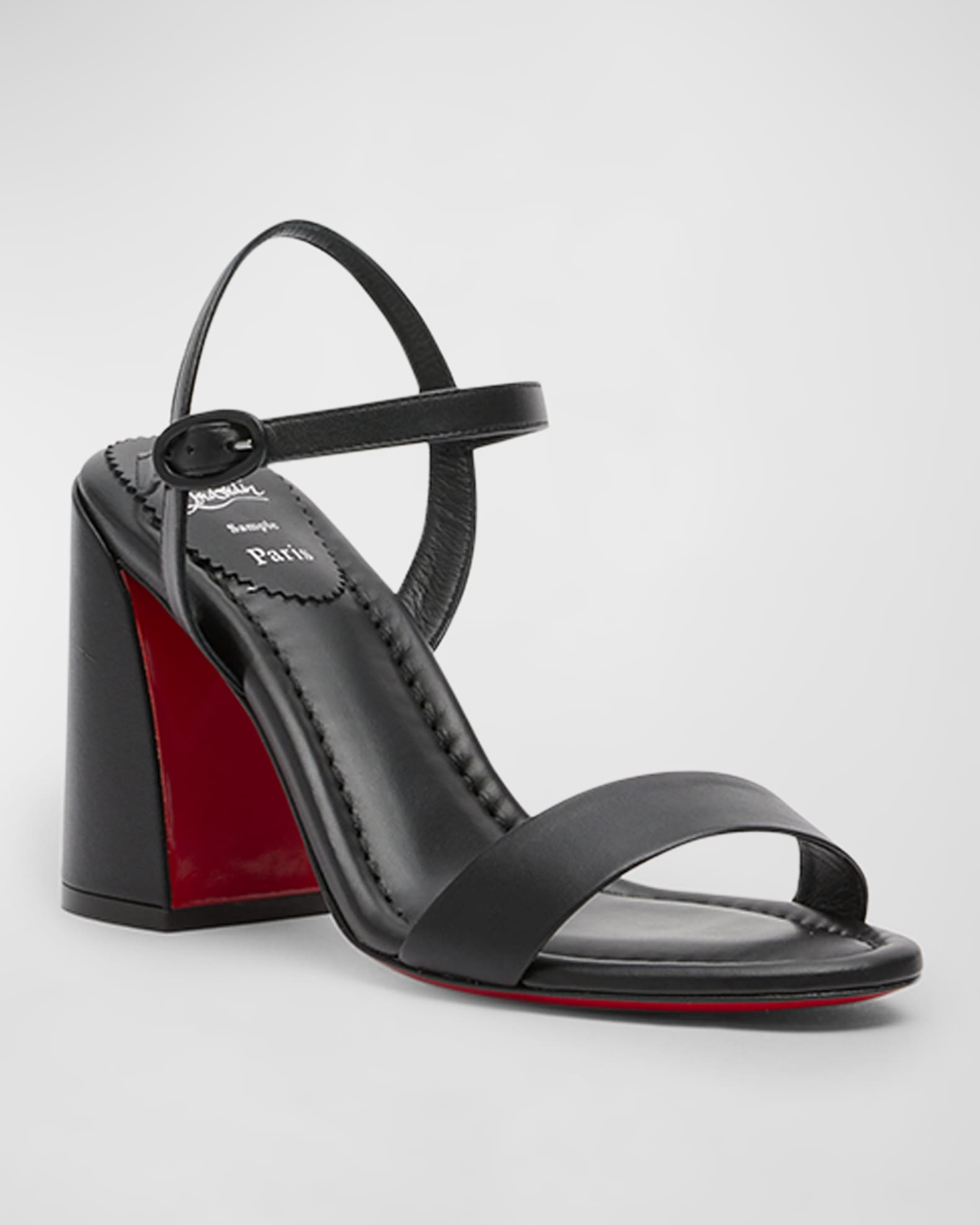 Christian Louboutin Miss Jane Red Sole Ankle-Strap Sandals | Neiman Marcus
