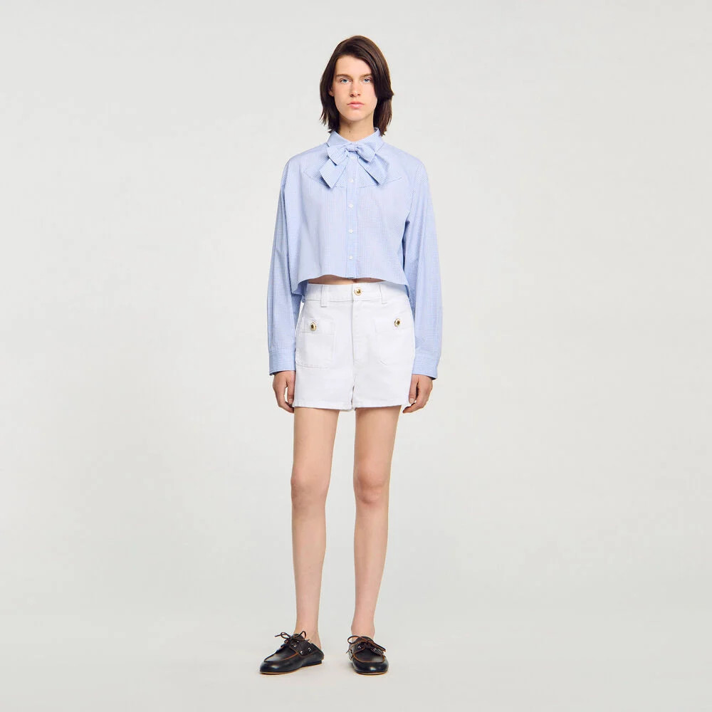 Bow collar shirt | Sandro US | Sandro-Paris US