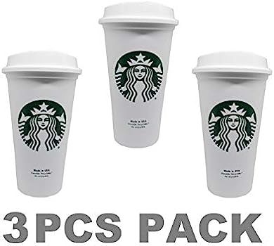 Starbucks Reusable Cup To Go Travel Coffee Tea Tumbler 16 Oz (Pack of 3) | Amazon (US)