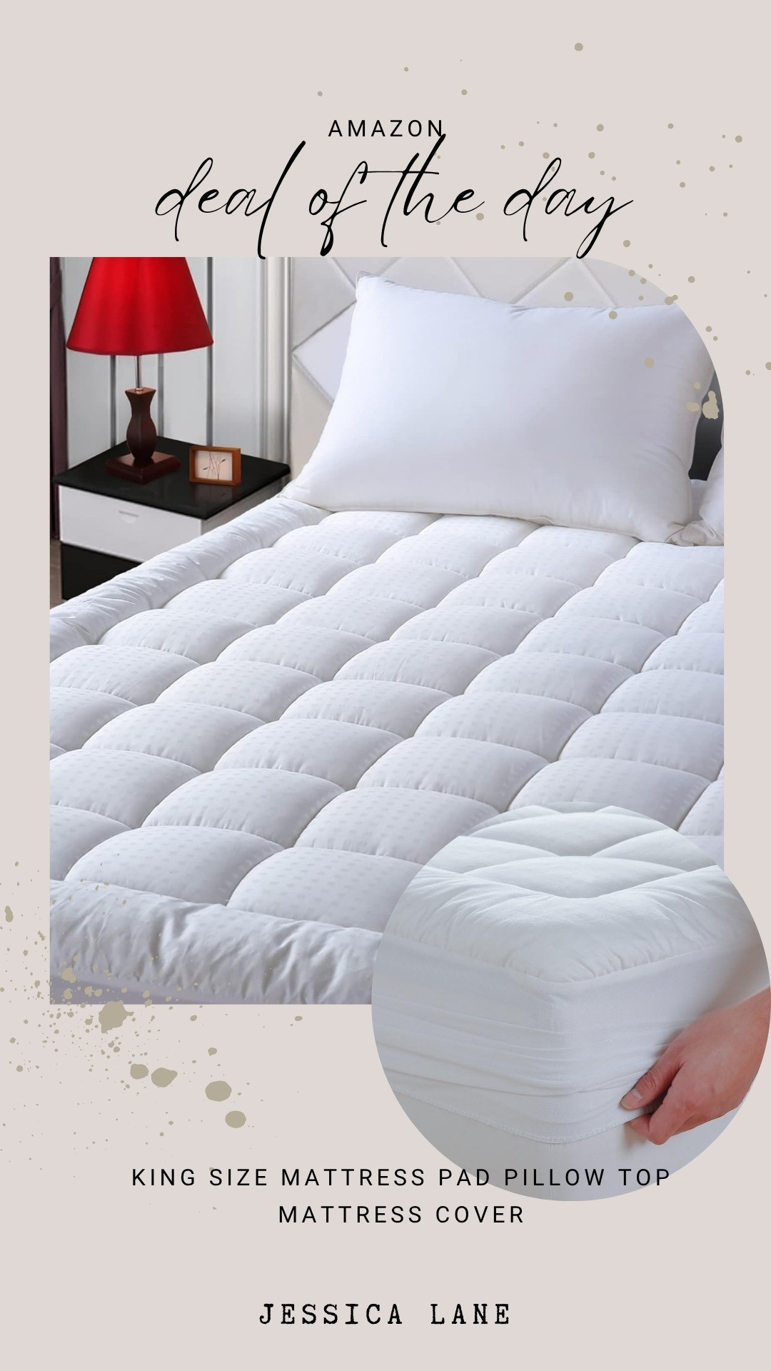 Honestly, adding this pillow top mattress pad feels like staying in a luxury hotel bed every single night. It is incredibly soft and the easiest way to upgrade your sleep game.#bedroomrefresh #amazonhome #beddingdeals #cozyhome

#LTKSaleAlert #LTKHome #LTKOver40