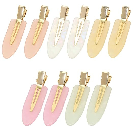 Mini Skater 10Pcs 2.4"No Crease Hair Clip No Bend Hair Clips Flat Duckbill Hair Barrette for Hair... | Amazon (US)