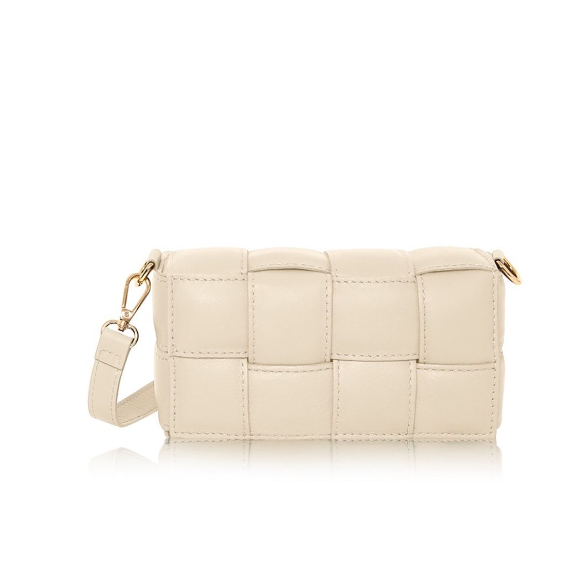 Serena Woven Crossbody Handbag In Cream | Wolf & Badger (US)