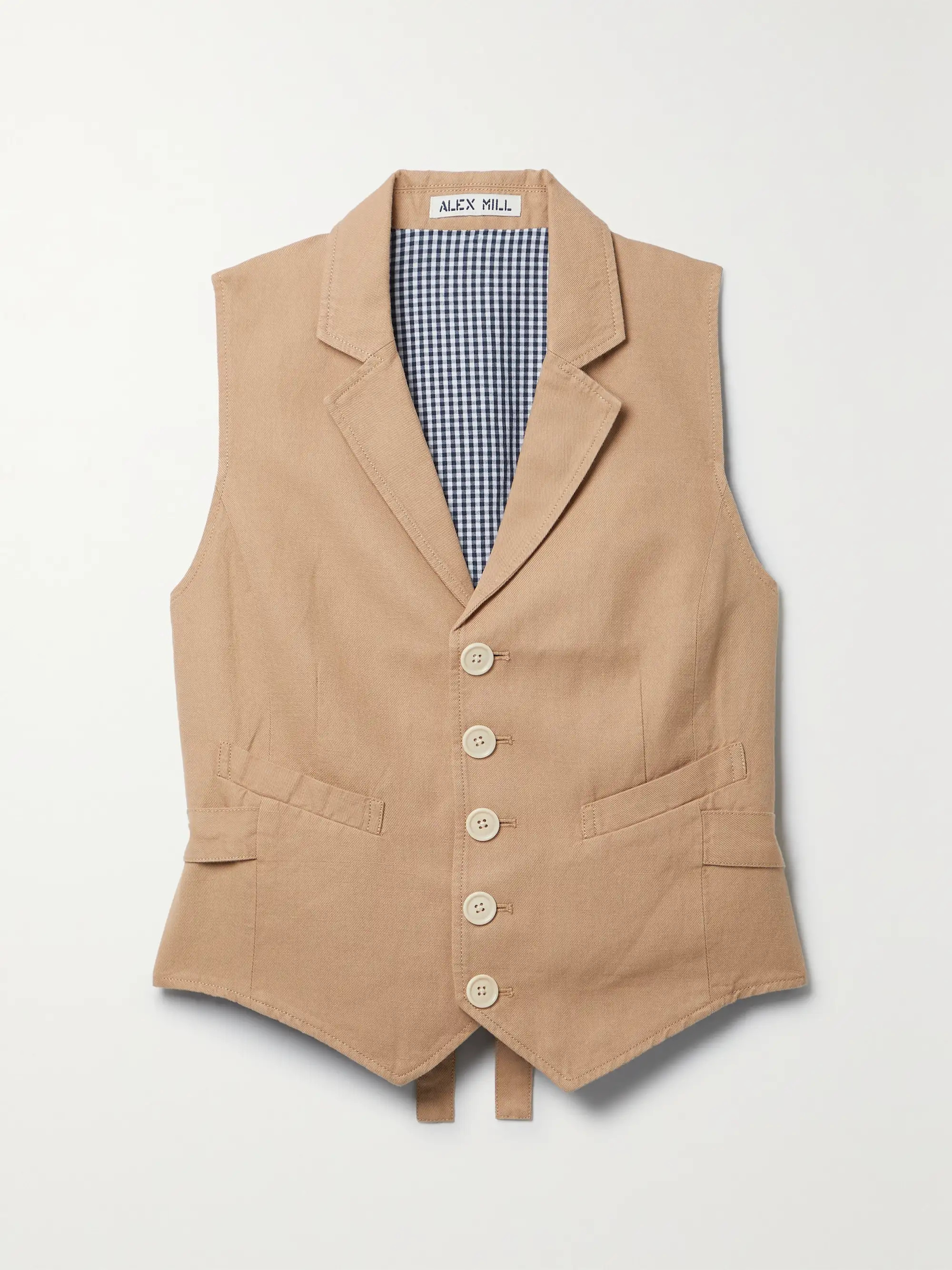 Suitish linen, TENCEL and cotton-blend twill vest | NET-A-PORTER (US)