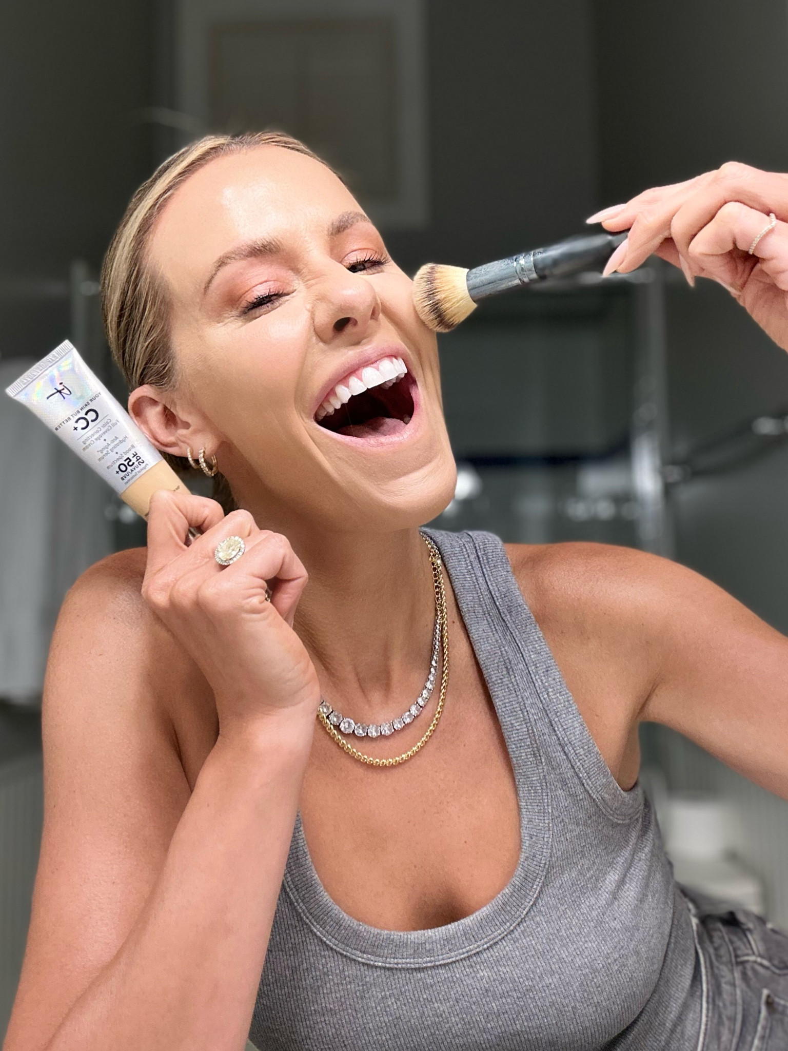 A color correcting foundation AND a SPF50?! This @itcosmetics CC cream checks both boxes. FYI: this link gives you special access to get 25% off their site! I’m wearing medium tan in the CC cream & you need this dual ended brush in your makeup bag!  #ItCosmeticsPartner

#LTKFind #LTKunder50 #LTKbeauty