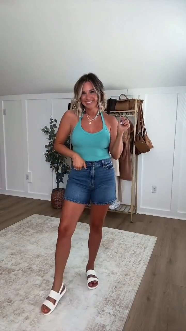 This halter neck tank top checks every box—super soft cotton ribbed fabric, a built-in shelf bra for extra support, and a flattering fit that looks amazing dressed up or down. It’s one of those basics that somehow makes every outfit look effortlessly put together.

I’m wearing a size small top (34c) 

 #LTKootd #LTKmomlife #LTKSeasonal