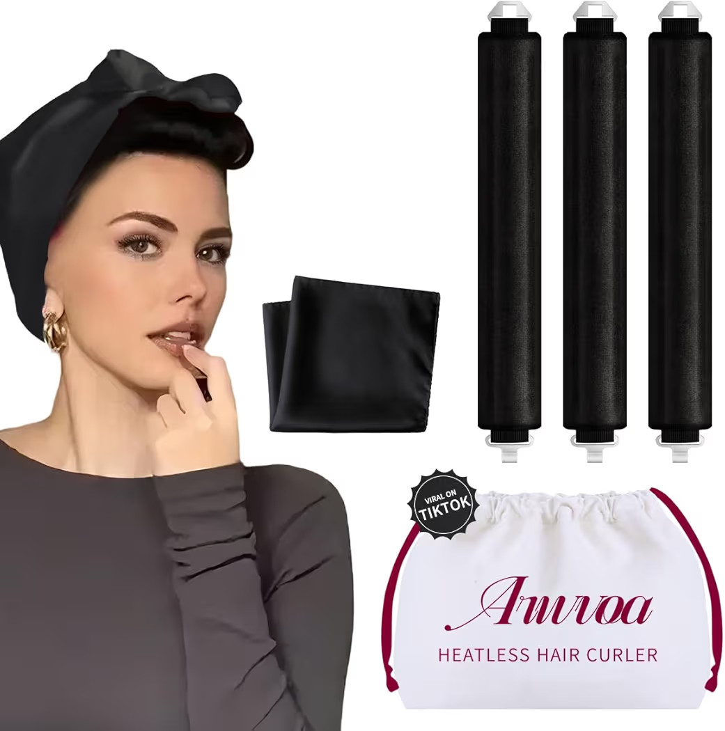 Heatless Hair Curler Heatless Curls Overnight Heatless Blowout with Luxury Cloth Bag satin Scarf,... | Amazon (US)