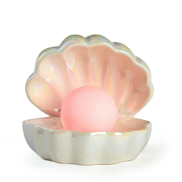 Your Zone Mermaid Shell with Multi-color Changing Pearl Table Lamp | Walmart (US)