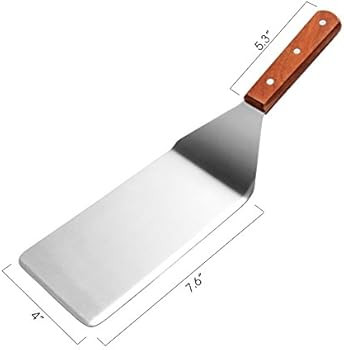 New Star Foodservice 36350 Wood Handle Extra Large Grill Turner/Spatula with Cutting Edge and 4-I... | Amazon (US)