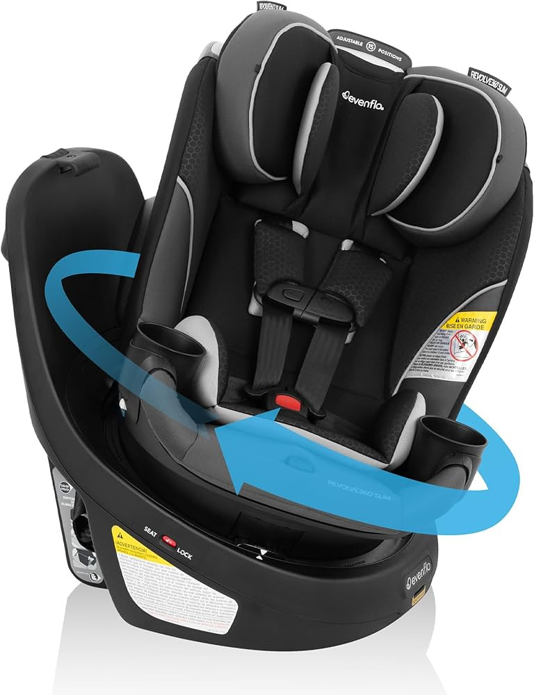 Evenflo Revolve360 Slim 2-in-1 Rotational Car Seat (Canton Black) | Amazon (US)