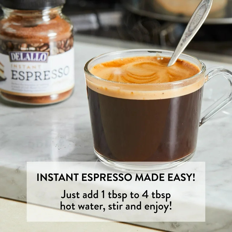 DeLallo Instant Espresso Powder for Baking & Drinks, 100% Instant Coffee, Naturally Caffeinated, ... | Walmart (US)