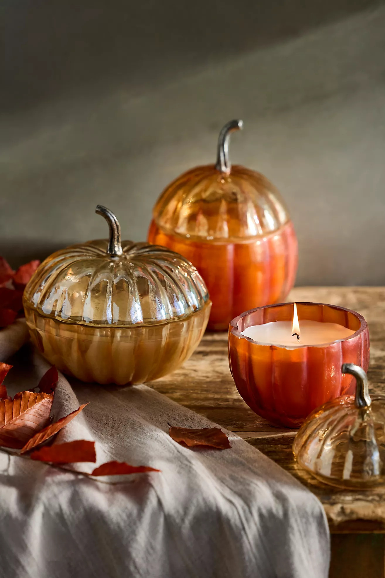 Autumn Bounty Glass Pumpkin Candle | Anthropologie (US)