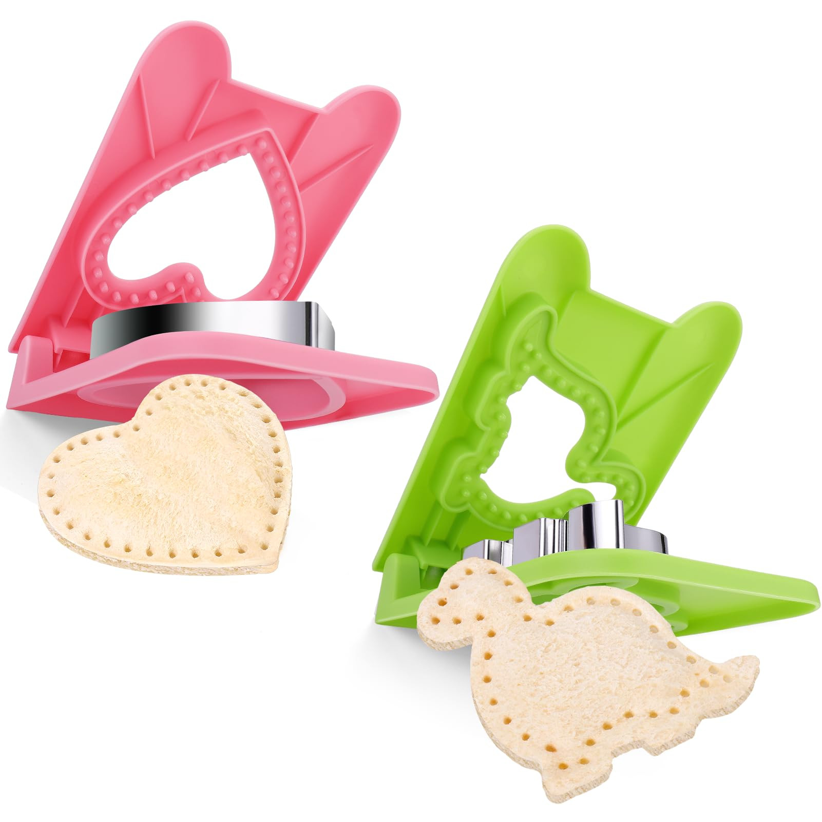 2PCS Sandwich Maker,Sandwich Cutters for Kids Lunch,Crustless Breakfast Sandwich Cutter and Seale... | Amazon (US)