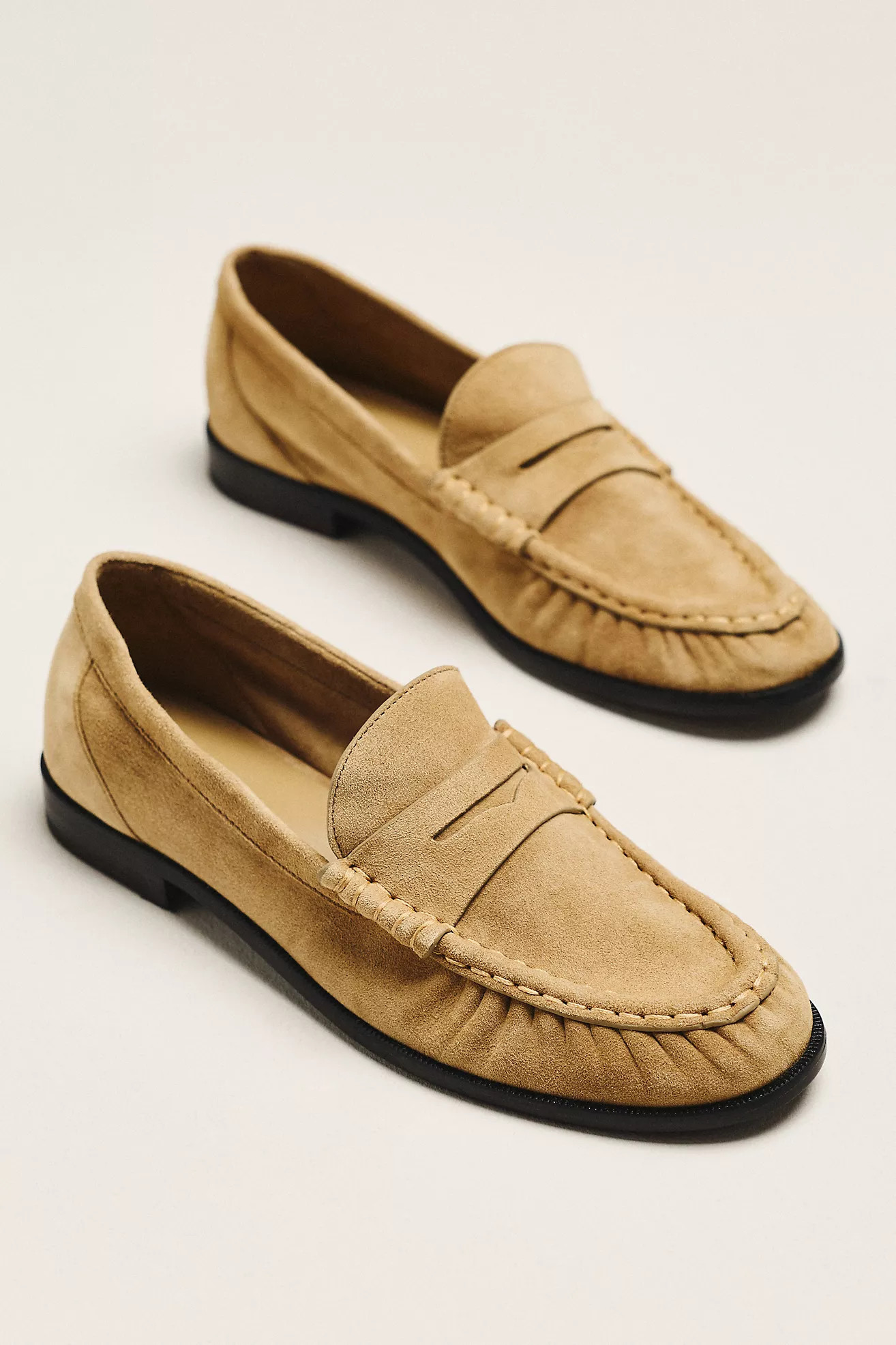 Reformation Francine Ruched Loafers | Anthropologie (US)