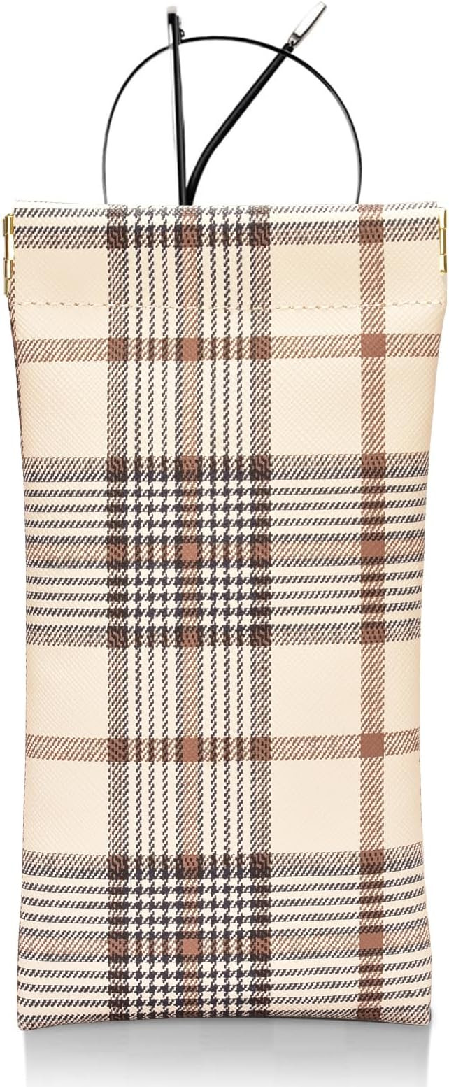 eyeglasses bag Soft Glasses bag, Portable Squeeze Top Sunglasses Case Travel for Women Girls | Amazon (US)