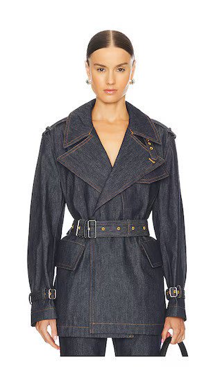 Rider Trench in Indigo | Revolve Clothing (Global)