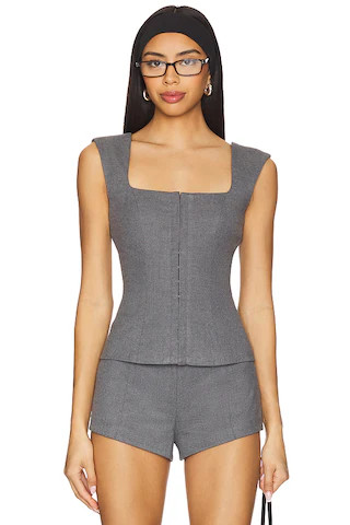 h:ours Delanie Top in Charcoal Grey from Revolve.com | Revolve Clothing (Global)