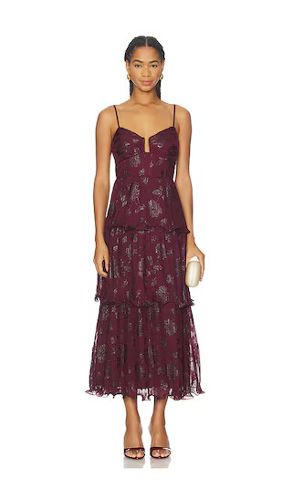 Lupin Dress in Wine Floral Print | Revolve Clothing (Global)