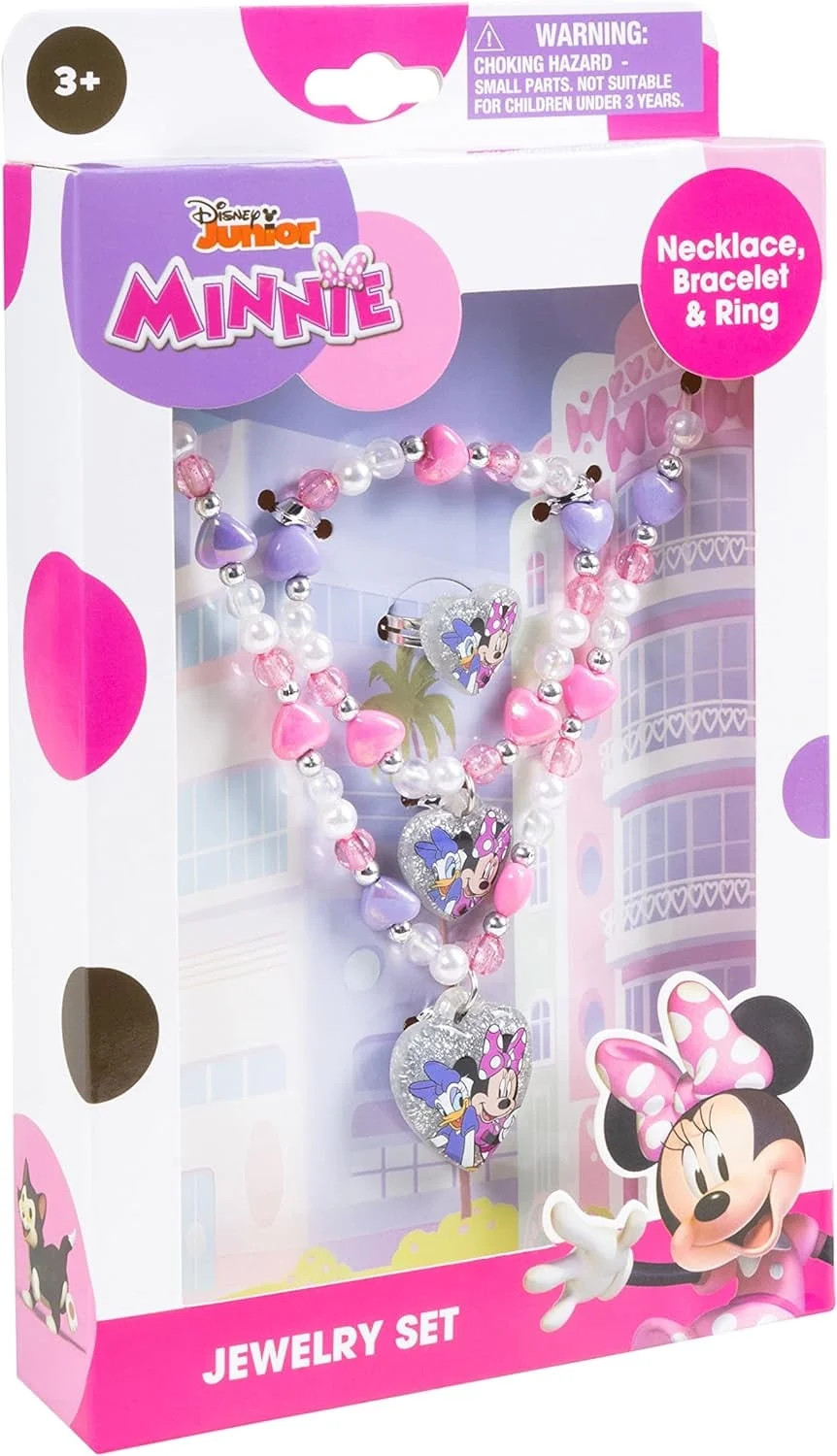LUV HER Girls Jewelry Set - Dress up 3 Piece Toy Jewelry Box Set with Bead Necklace, Bracelet and... | Walmart (US)
