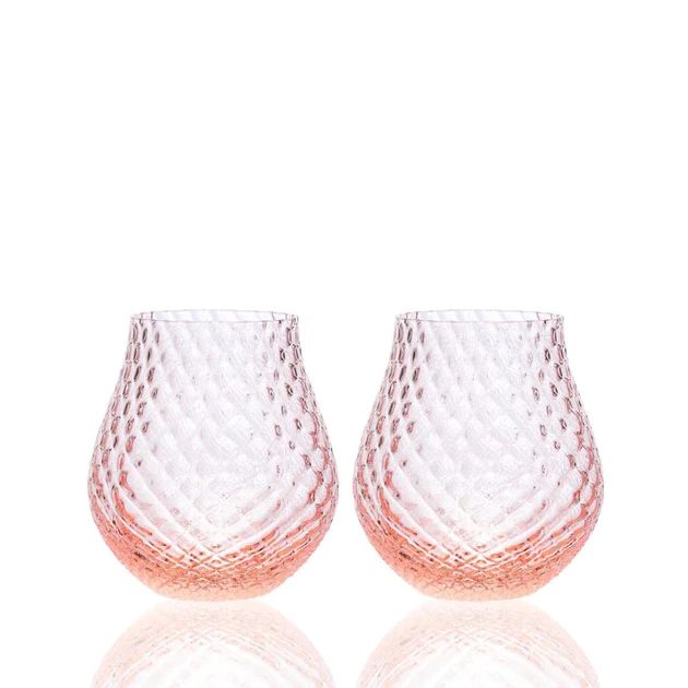 Balboa Stemless Wine Glasses - Rosé | Cailini Coastal